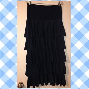 ❤️Sold❤️ Navy Ruffle Maxi Skirt